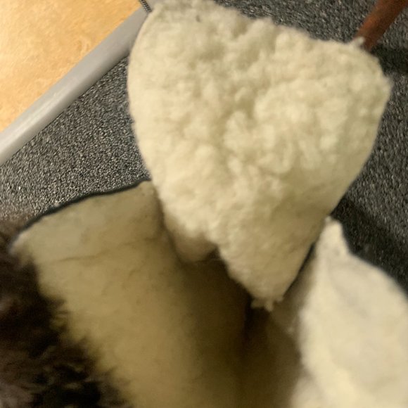 Lace up shearling lined fur trim bootsl - Picture 5 of 11